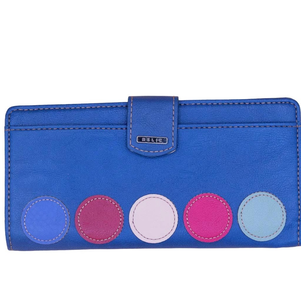 Relic Blue Pop Leather Wallet
